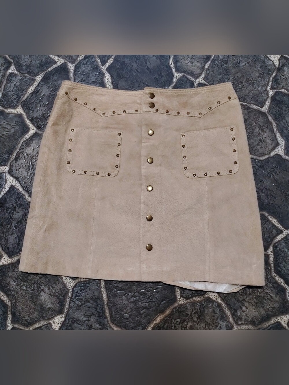 Leather studded Route 66 women's skirt size 6 VINTAGE